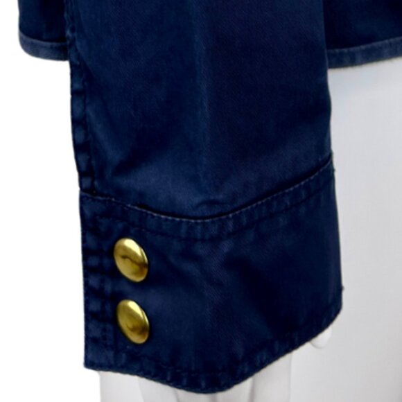 J.Crew Navy Utility Jacket — Gold Hardware — Size Small - Picture 6 of 9